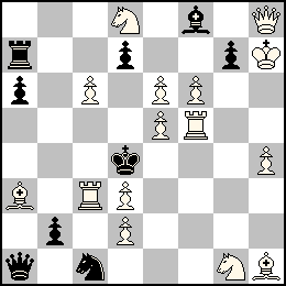 Rh7 Pc6 Pd3 Pd2 Pe6 Pe5 Pf6 Ph4 Dh8 Tc3 Tf5 Fa3 Fh1 Cd8 Cg1 + Rd4 Pa6 Pb2 Pd7 Pg7 Da1 Ta7 Ff8 Cc1