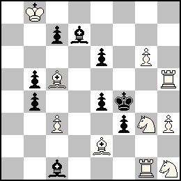 Rb8 Pc3 Pg6 Ph3 Tg1 Th5 Fc5 Fe2 Cg3 Ch1 + Rf4 Pb5 Pb4 Pc7 Pe6 Pe4 Pf3 Fc1 Fd7