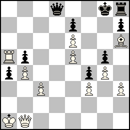Ra1 Pb4 Pc3 Pe6 Pe5 Pf3 Pg4 Ph3 Db1 Ta5 Fh6 + Rg8 Pa4 Pb5 Pe7 Pf4 Pg5 Ph7 Dd8 Th8