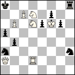 Rf6 Pb6 Pc7 Da2 Td2 Cd7 Cd6 + Ra8 Pa5 Pb4 Pe6 Pf7 Pg6 Th8 Ca3 Ch3