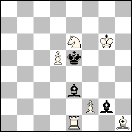 Rg6 Pd5 Pf2 Te1 Fh1 Ce6 + Re5 Fe3 Fg2