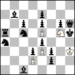 Rh3 Pd2 Pe5 Pe3 Cg5 + Rh5 Pc6 Pd3 Pe7 Pe6 Pe4 Pf3 Pf2 Pg6 Dh6 Ta5 Fb7 Fc1 Ca4 Cc5