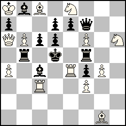 Ra8 Pa4 Pb6 Pf6 Pf3 Pg4 Da6 Tc3 Te4 Fc8 Fg1 Ce8 Ch6 + Rd5 Pa7 Pc6 Pd7 Pd6 Pe7 Pf4 Df7 Tb5 Tf5 Fb8 Fc4