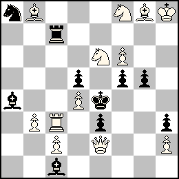 Rh8 Pb3 Pc2 Pd4 Pf6 Ph2 De2 Tc3 Fb8 Fg8 Ce6 Cf8 + Re4 Pd5 Pe3 Pf5 Pg5 Ph3 Tc7 Fa4 Fc1 Ca8