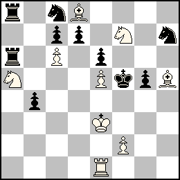 Re3 Pc6 Pe5 Pf2 Te1 Fd8 Fh5 Ca5 Cf7 + Rf5 Pb4 Pc7 Pd7 Pe6 Pg5 Ta8 Ta6 Cc8 Ch7