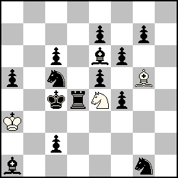 Ra3 Fg5 Ce4 + Rc4 Pa5 Pc6 Pc2 Pe7 Pe5 Pf6 Pf4 Pg7 Td4 Fa1 Fe6 Cc5 Cg1