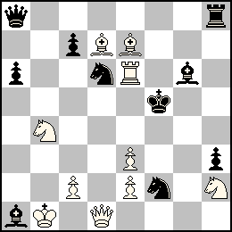 Rb1 Pc2 Pe3 Pe2 Dd1 Te6 Fd7 Fe7 Cb4 Ch2 + Rf5 Pa6 Pc7 Ph3 Da8 Th8 Fa1 Fg6 Cd6 Cf2