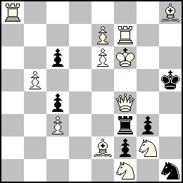 Rf6 Pb5 Pc3 Pe7 Pe6 Df4 Ta8 Tf7 Fe2 Fh8 Cf1 Cg2 + Rh5 Pc6 Pc4 Pf2 Pg3 Tf3 Ch1