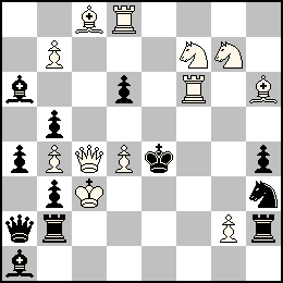 Rc3 Pb7 Pb4 Pd4 Pg2 Dc4 Td8 Tf6 Fc8 Fh6 Cf7 Cg7 + Re4 Pa4 Pb5 Pb3 Pd6 Ph4 Da2 Tb2 Th2 Fa6 Fa1 Ch3