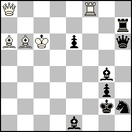 Rc6 Da8 Tf8 Fa6 Fb6 + Rg2 Pe6 Pg3 Dh6 Th7 Fe1 Fg4 Ch2