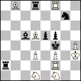 Rh3 Pd3 Pf3 Ph4 Tf8 Tf2 Fb8 Fd5 Cd1 Cf1 + Rf4 Pe5 Pf5 Ta2 Td8 Fc5 Cg7