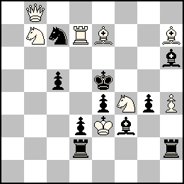 Re3 Ph4 Db8 Td7 Fe7 Fh7 Cb7 Cf4 + Re5 Pc5 Pd3 Pe4 Pg4 Td2 Th2 Ff3 Fh6 Cc7