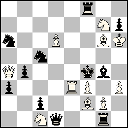 Rh6 Pd6 Pf3 Pg2 Ph3 Da4 Te3 Ff2 Fg6 Cc1 Cg7 + Rf4 Pa3 Pb4 Pc2 Ph7 Dd1 Tf8 Tg1 Fg4 Ca6 Cc5