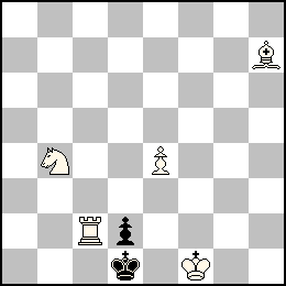 Rf1 Pe4 Tc2 Fh7 Cb4 + Rd1 Pd2