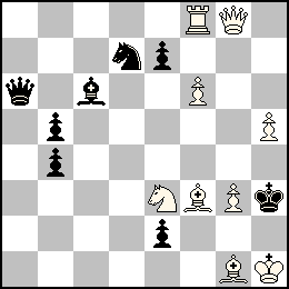Rh1 Pf6 Pg3 Ph5 Dg8 Tf8 Ff3 Fg1 Ce3 + Rh3 Pb5 Pb4 Pe7 Pe2 Da6 Fc6 Cd7