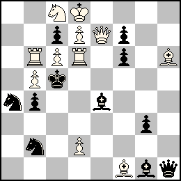 Rd8 Pb5 Pc6 Pd7 Pd2 De7 Tb6 Td6 Ff1 Fh6 Cc8 + Rc5 Pb4 Pc7 Pf7 Pf6 Pg3 Dh1 Fe4 Fg1 Ca4 Cb2