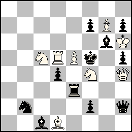 Rh6 Pe5 Pg7 Dh4 Td5 Fd1 Cc5 Cf4 + Rf5 Pd4 Pf7 Pf2 Ph7 Ph5 Dh2 Te3 Fc1 Fg6 Cb2