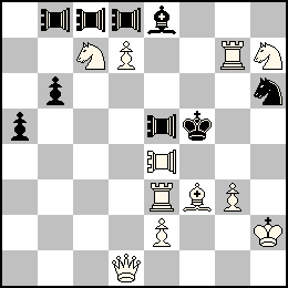 Rh2 Pd7 Pe2 Pg3 Dd1 Te3 Tg7 Ff3 Cc7 Ch7 Ye4 + Rf5 Pa5 Pb6 Fe8 Ch6 Yb8 Yc8 Yd8 Ye5