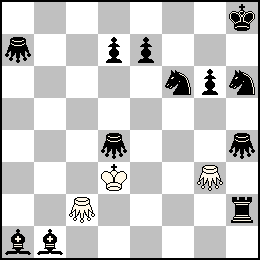 Rd3 Sc2 Sg3 + Rh8 Pd7 Pe7 Pg6 Th2 Fa1 Fb1 Cf6 Ch6 Sa7 Sd4 Sh4