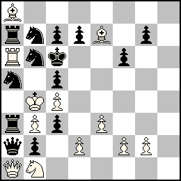 Rb4 Pb3 Pc4 Pd2 Pe3 Pf2 Pg2 Da1 Ta6 Fa8 Fe7 Cb1 + Rc6 Pb2 Pc7 Pc5 Pc3 Pd7 Pf6 Pg7 Da2 Ta7 Ta3 Ca5 Cb7 Cb6