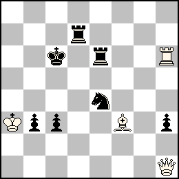 Ra3 Dh1 Th6 Ff3 + Rc6 Pb3 Pc3 Ph3 Td7 Te6 Ce4