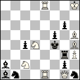 Rh8 Ph3 Dg1 Te8 Te1 Fh5 Fh4 Cc2 Cd4 + Rf4 Pc4 Pf5 Pg6 Pg2 Tg3 Fa2 Fa1 Cb1 Ch1