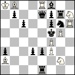 Ra8 Pf4 Pf3 Pg5 Te8 Th6 Fa2 Fb8 Cg2 Ch7 + Rf5 Pa3 Pb7 Pc6 Pd3 Pe3 Pf7 Pf6 De7 Te1 Tg7 Ff8 Cg6