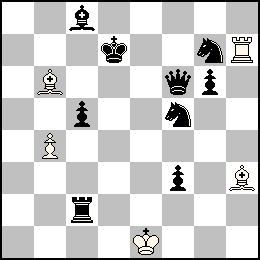 Re1 Pb4 Th7 Fb6 Fh3 + Rd7 Pc5 Pf3 Pg6 Df6 Tc2 Fc8 Cf5 Cg7