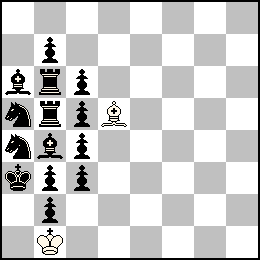 Rb1 Fd5 + Ra3 Pb7 Pb3 Pb2 Pc6 Pc5 Pc4 Pc3 Tb6 Tb5 Fa6 Fb4 Ca5 Ca4