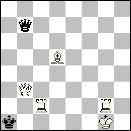 Rg1 Db3 Tc2 Tg2 Fd5 + Ra1 Db7