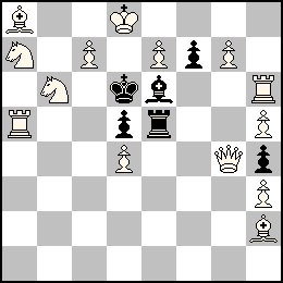 Rd8 Pc7 Pd4 Pe7 Pg7 Ph5 Ph3 Dg4 Ta5 Th6 Fa8 Fh2 Ca7 Cb6 + Rd6 Pd5 Pf7 Ph4 Te5 Fe6