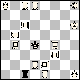 Rh6 Da8 Dh1 Yb5 Yc6 Ye2 Yf3 Uh8 Ob4 Oc8 Od8 Od2 Oe1 Of4 + Rd4 Oc1
