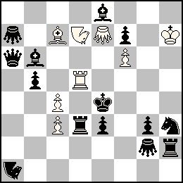 Rh7 Pc4 Pc3 Pf6 Td5 Fc7 Nd7 Se7 + Re4 Pb5 Pe3 Pf7 Pg3 Da6 Td3 Th2 Fb6 Fe8 Ch3 Na1 Sa7 Sg2