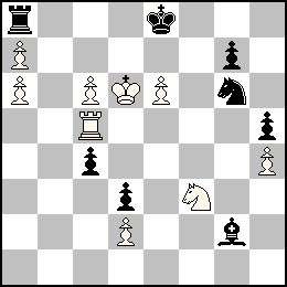 Rd6 Pa7 Pa6 Pc6 Pd2 Pe6 Ph4 Tc5 Cf3 + Re8 Pc4 Pd3 Pg7 Ph5 Ta8 Fg2 Cg6