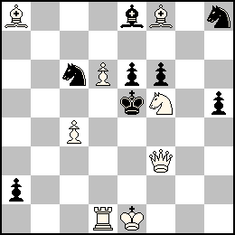 Re1 Pc4 Pd6 Df3 Td1 Fa8 Ff8 Cf5 + Re5 Pa2 Pe6 Pf6 Ph5 Fe8 Cc6 Ch8