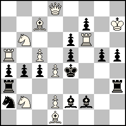 Rh7 Pc5 Pd4 Pd2 Dd8 Ta5 Tf6 Fc7 Fd1 Cb6 Cb2 + Re4 Pa4 Pb4 Pc4 Pe6 Pe5 Pf7 Pg5 Ph5 Ta3 Th3 Fe2 Ff2 Ca2