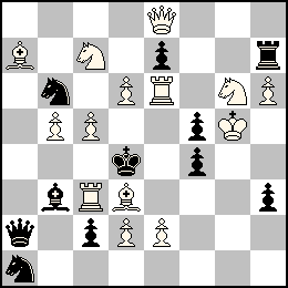Rg5 Pb5 Pc5 Pd6 Pd2 Pe2 Ph6 De8 Tc3 Te6 Fa7 Fd3 Cc7 Cg6 + Rd4 Pc2 Pe7 Pf5 Pf4 Ph3 Da2 Th7 Fb3 Ca1 Cb6