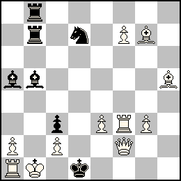 Rb1 Pa2 Pc2 Pe3 Pf7 Pg3 Df2 Ta1 Tf3 Fg7 Fh5 + Rd1 Pc3 Tb8 Tb7 Fa5 Fb5 Cd7