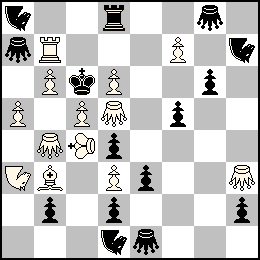 Pa5 Pb6 Pc5 Pd6 Pd3 Pf7 Tb7 Fb3 Na3 Sb4 Sd5 Sh3 Qc4 + Rc6 Pb2 Pd4 Pd2 Pe3 Pf5 Pg6 Ph2 Td8 Na8 Nd1 Nh7 Sa7 Se1 Sg8