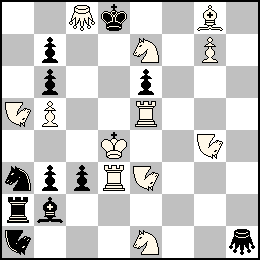 Rd4 Pb5 Pg7 Td3 Te5 Fg8 Ce7 Ce1 Na5 Ne3 Ng4 Sc8 + Rd8 Pb7 Pb6 Pb3 Pc3 Pe6 Ta2 Fb2 Ca3 Na1 Sh1