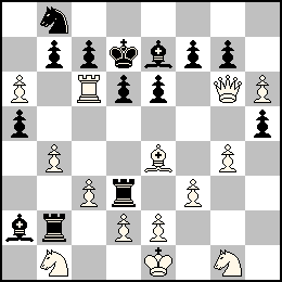 Re1 Pa6 Pb4 Pc3 Pd2 Pe2 Pf3 Pg4 Ph6 Dg6 Tc6 Fe4 Cb1 Cg1 + Rd7 Pa5 Pb7 Pc7 Pd6 Pe6 Pf7 Pg7 Ph5 Tb2 Td3 Fa2 Fe7 Cb8
