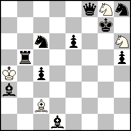 Ra4 Fc2 Cg8 Ch6 + Rg7 Pc4 Pe6 Ph5 Df8 Tb5 Fa3 Fd1 Cc6 Ch8