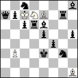 Rc7 Pb3 Fe7 Fh1 Cd7 + Re3 Pb7 Pc6 Pe5 Pf4 Ph5 Da7 Td6 Tg7 Fe6 Fh8 Cc8 Cg3
