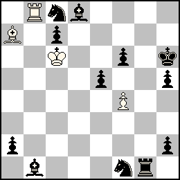 Rc6 Pf4 Tb8 Fa7 + Rh6 Pa2 Pc7 Pe5 Pf6 Ph5 Ph2 Tg1 Fb1 Fd8 Cc8 Cf1