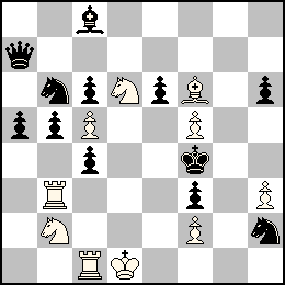 Rd1 Pc5 Pf5 Pf2 Ph3 Tb3 Tc1 Ff6 Cb2 Cd6 + Rf4 Pa5 Pb5 Pc6 Pc4 Pe6 Pf3 Ph6 Da7 Fc8 Cb6 Ch2