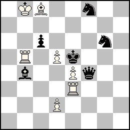 Rb8 Pd5 Pd2 Pe4 Tb5 Te3 Fc8 + Re5 Pc6 Df4 Fb4 Cf8 Cg6
