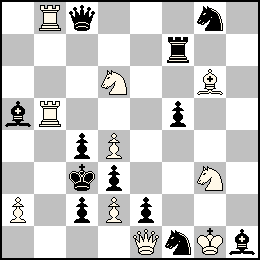 Rg1 Pa2 Pd4 Pd2 De1 Tb8 Tb5 Fg6 Cd6 Cg3 + Rc3 Pc4 Pc2 Pd3 Pe2 Pf5 Dc8 Tf7 Fa5 Fh1 Cf1 Cg8