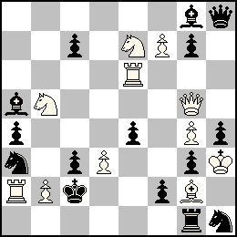 Rh3 Pb2 Pd3 Pf7 Pg4 Dg5 Ta2 Te6 Fg2 Cb5 Ce7 + Rc2 Pa4 Pc7 Pc3 Pe4 Pf2 Pg7 Pg3 Ph4 Dh8 Tg1 Fa5 Fg8 Ca3 Ch1