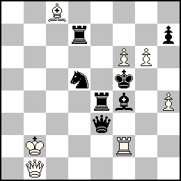 Rb2 Pf6 Pg6 Ph4 Db1 Tf2 Fc8 + Rf5 Ph7 De3 Td7 Te4 Ff4 Cd5