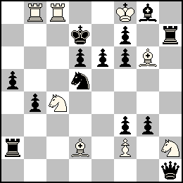 Rf8 Pf2 Tb8 Tc8 Fd2 Fg6 Cc4 Ch2 + Rd7 Pa5 Pb4 Pd6 Pe6 Pf7 Pf6 Pf3 Pg3 Dh1 Ta2 Th7 Fg8 Cd5